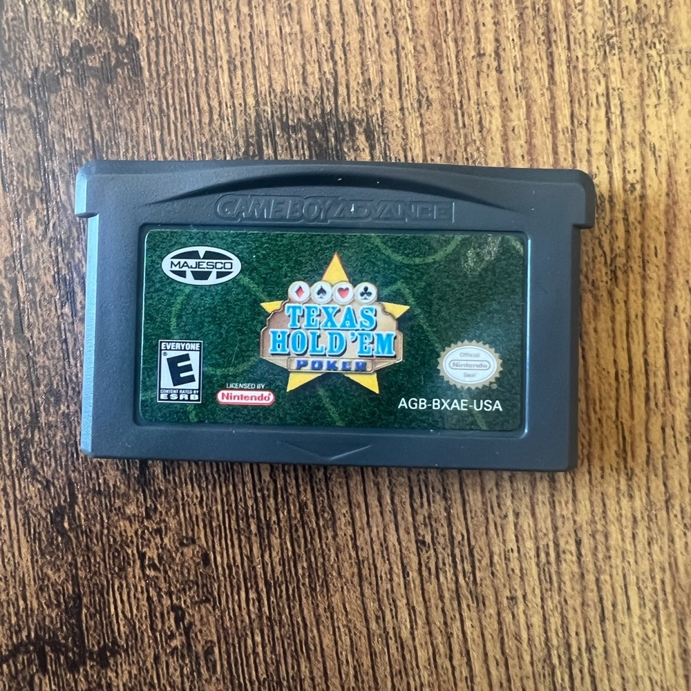 Texas Hold 'Em Poker Nintendo Game Boy Advance SP Game Only